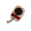 Beige Key Tag w/ Red Whistle & Black Compass